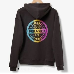 Pura Vida BNWT Hoodie size 3x black with colorful print